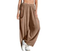 Pantalones Casuales de Pierna Ancha, Corte Holgado y cómodos, Ideales para el día a día y para Crear Conjuntos versátiles. (Coffee, S)