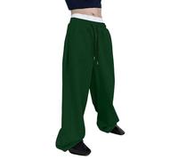 Pantalones Casuales Hombre Holgados Rectos Cintura con Cordón Cómodos Bolsillos Uso Diario y Deportivo (GN3, XL) #3642
