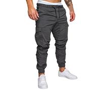 Pantalones casuales para hombre, pantalones de trabajo con puños, pantalones de chándal de tiro medio, pantalones cargo para hombre, pantalones cargo de sudor del Reino Unido, cintura elástica