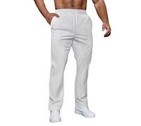 Pantalones casuales para hombre, pantalones elásticos sueltos y rectos con bolsillos, cintura alta elástica, pantalones con cordón, pantalones de jacquard de moda, pantalones ligeros para exteriores