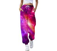 Pantalones casuales para mujer, para el trabajo, chinos, brillantes, con bolsillos, lisos, para gimnasio, estilo deportivo, para correr, club, yoga, cargo, hot pink, L