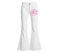 Pantalones casuales unisex con estampado floral mensual, corte de pierna ancha, ajuste cómodo para el día a día, pantalones casuales de calle con estampado, versátiles combinables para cualquier época