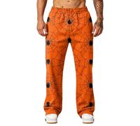 Pantalones Chandal Hombres con Bolsillo Cintura Elástica Halloween Costume Pantalón Único Anchos Chic Pantalones Descanso Trabajo Otoño Invierno 14 M