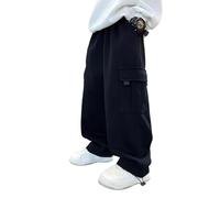 Pantalones Chandal Niño Chándal Niño Calças Pantalon Montaña Blanco Termico Portero Futbol Nieve Ropa para Polar Forro Niños De Yoga Padel Casual Deporte Pantalón Negro 130 Adolescente Chico Pants