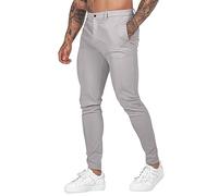 Pantalones chinos casuales elásticos para hombre, pantalones skinny de negocios y oficina, pantalones casuales con cintura elástica oculta, pantalones formales, pantalones de vestir elegantes
