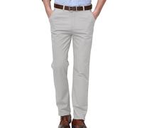 Pantalones chinos de algodón para hombre, corte relajado, pierna recta, pantalones de vestir informales para el trabajo, pantalones chinos para verano, oficina, ocio, ropa de trabajo elástica, blanco