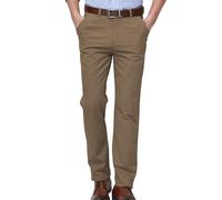 Pantalones chinos de vestir ajustados para hombre, pierna recta, ligeros, cómodos, pantalones de negocios, formal, oficina, trabajo, pantalones chinos para hombre, elásticos, parte delantera plana