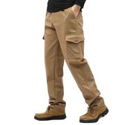 Pantalones chinos para hombre, color negro, corte regular, pantalones cargo para hombre, color negro, holgado, pantalones anchos monocolor, elásticos, con varios bolsillos, pantalones rectos