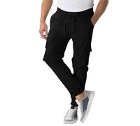 Pantalones chinos para hombre, color sólido, elásticos, pantalones cargo para hombre, cintura regular, pantalones largos elásticos, Pantalones de trabajo negros para hombre, XL