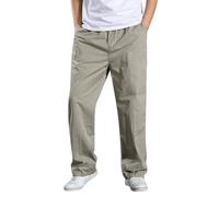 Pantalones chinos para hombre, corte regular, pantalones de verano, largos, ligeros, lisos, modernos, pantalones cargo rectos de corte recto, pantalones de entrenamiento elegantes, de algodón, cómodos