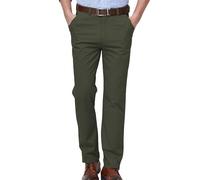 Pantalones chinos para hombre, de ajuste regular, pantalones de vestir elásticos, pantalones de negocios de pierna recta, pantalones casuales de algodón con cremallera, pantalones de verano para la