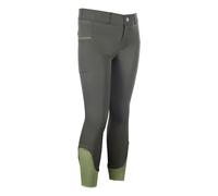 Silicone Full Seat pantalón de equitación HKM infantil Riding pantalón de equitación Claire Silicone Full - Grey-Green / EU98-104/age 2-4