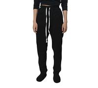 Pantalones clásicos de cintura alta para mujer, holgados, casuales, sudaderas de gran tamaño, Negro, XXL