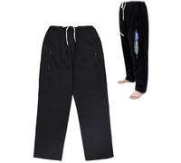 Pantalones Con Bolsa For Catéter En La Pierna Soporte De Orina, Pantalones For Incontinencia Bolsas Nefrostomía Cistostomía,Soporte Ostomía Bolsillos(Black,L)
