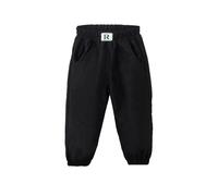 Pantalones con Forro Polar niños Pantalón de Chandal Niño Pantalones Deportivos de Pana Jogging Invierno Pantslon Chandal Leggings Térmico Clásicos Cómodo Lnformales pantalones (Black, 2-3 años)