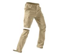Pantalones convertibles para hombre, pantalones de senderismo con botón, ligeros, con cremallera, convertibles en pantalones cortos, pantalones de piernas desmontables con 5 bolsillos profundos para