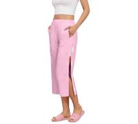 Pantalones Coreanos para Mujer Chinos Modernos Lados Premama Suelto Pitillos Rojos Oscuros Invitada Basico Caminar Parchados Quema Diseño Sauna Aumenta Acolchados Navidad 29