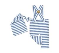 Pantalones Correa Para Bebés 2 Piezas Con Juego Sombrero A Juego Para Recién Nacidos Pantalones Fotos A Rayas Y Accesorios Fotografía Capó