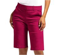 Pantalones Corto Mujer,Talla Grande Pantalon Corto Mujer Rebajas Cintura Alta Moda Bermudas Suelto con Bolsillos Casual Cómodo Pantalón Cortos de Trabajo Verano Color Sólido Ligeros Shorts 2025