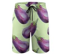 Pantalones Cortos Berenjena Madura Y Sana Shorts De Baño Deportes Bañador Hombre Ajustable Swim Trunks para Viajes Correr Piscina XXL