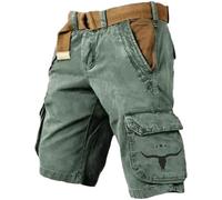 Pantalones Cortos Cargo Hombre Elasticos, Pantalon Corto Deporte Hombre Verano,Estampados para Entrenamiento Jogging Senderismo Uso Diario Informal Pantalón Shorts