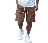 Pantalones Cortos Cargo Hombre, Pantalon Corto Hombre Casual Verano,Diseño Casual Diario con Cierre Ajustable para Toda Ocasión Estacional Pantalón Shorts