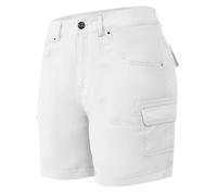 Pantalones Cortos Cargo Mujers Verano Ligeros Elasticos Shorts Pantalón de Trabajo Pantalón de Cintura Alta Deportivo para Senderismo Trekking con Múltiples Bolsillos