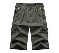 Pantalones cortos cargo para hombre, pantalones de combate de camuflaje para hombre, color sólido, talla grande, pantalones cortos casuales de moda, pantalones cargo tejidos con bolsillos con