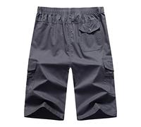 Pantalones cortos cargo para hombre, pantalones de combate de camuflaje para hombre, color sólido, talla grande, pantalones cortos casuales de moda, pantalones cargo tejidos con bolsillos con