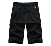 Pantalones cortos cargo para hombre, pantalones de combate de camuflaje para hombre, color sólido, talla grande, pantalones cortos casuales de moda, pantalones cargo tejidos con bolsillos con