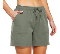 Pantalones Cortos Cargo para Mujer Pantalón Corto de Secado Rápido Pantalones Cortos para Senderismo, Activos, Ligeros, Deportivos Shorts de Verano, con Bolsillos