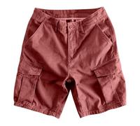 Pantalones cortos casuales chic para hombre - Pantalones cortos para hombre, con varios bolsillos, pantalones cortos, color liso, Bermudas Slim Fit - Pantalón corto para senderismo, al aire libre