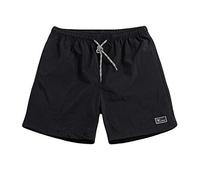Pantalones cortos casuales para hombre, de secado rápido, para verano, playa, natación, pantalones cortos de moda con bolsillos (negro, XL)
