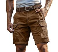Pantalones Cortos cómodos para Hombres Anti-Arrugas y fácil de cuidar no se deforma con Lavados versátil para múltiples Looks para Todo Tipo de Ocasiones（Oro Rosa；3XL）_1