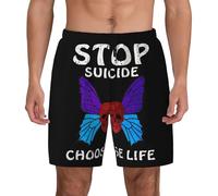 Pantalones Cortos Concientización sobre El Suicidio Bañador Hombre Elásticos Short Deportivo Transpirable Shorts De Baño para Viajes Correr Piscina S
