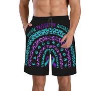 Pantalones Cortos Concientización sobre La Prevención del Suicidio Shorts De Baño Cómodo Swim Trunks Transpirable Short Deportivo para Natación Correr Piscina M