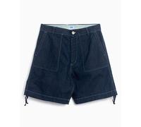 Pantalones cortos CP Company Men's Logo Patch Denim Shorts para hombre Azul 46
