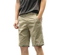 Pantalones cortos de baloncesto para hombre, pantalones cortos casuales de verano, holgados, pantalones cargo de color sólido, para deportes al aire libre, ocio, calzoncillos bóxer negros, caqui, 30