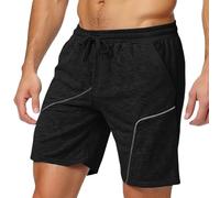 Pantalones Cortos DE Baloncesto SeñOres Pantalones Cortos Casuales Hombre Diarios CóModos ConfeccióN Ligera Combinar Camisetas Sin Mangas Temporada Primaveral (Black, XXL)