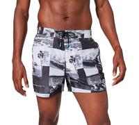 Pantalones cortos de playa para hombre ARENA Icons Team, negro/blanco M