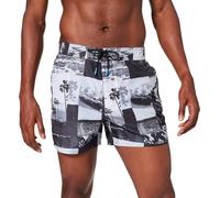 Pantalones cortos de baño para hombre ARENA, negro/blanco, M