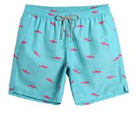 Pantalones cortos de baño que se disuelven para broma, regalo divertido para hermano, novio, despedida de soltero, fiesta en la playa en la piscina, azul, (Shark Blue), Large