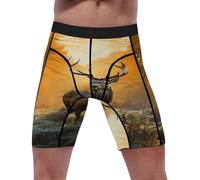Pantalones Cortos de compresión Deer in The Grass para Hombre, de Licra, Deportivos, para Entrenamiento, Ropa Interior de Alto Rendimiento