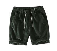 Pantalones cortos de correr para hombre, color liso, pierna recta, ropa de portero, verde, 3XL