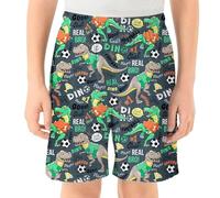 Pantalones Cortos de Dinosaurios para Niños y Adolescentes Ropa Cómoda Diaria para Playa y Aventuras al Libre (Grey, 7-8 Years)