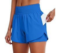 Pantalones Cortos de Entrenamiento de Cintura Alta con Capa Interior para Yoga, Correr, Gimnasio, Fitness y Actividades atléticas./365