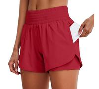 Pantalones Cortos de Entrenamiento de Cintura Alta con Capa Interior para Yoga, Correr, Gimnasio, Fitness y Actividades atléticas./365