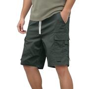 Pantalones Cortos de Hombre Verano Trabajo Moda Trekking Shorts Bermudas Casual Color sólido versátil al Aire Libre Diseño Vintage con Cordón Ideales para climas cálidos