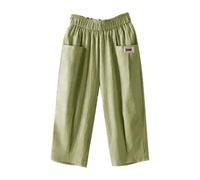 Pantalones cortos de lino para mujer, tallas grandes, pantalones capri para mujer, 3/4 de verano, ligeros, elegantes, pantalones de jogging, pantalones de deporte de pierna ancha, pantalones de playa