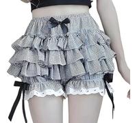 Pantalones Cortos De Lolita Bloomers Sweet Kawaii Mujeres Pantalones Cortos De Calabaza con Volantes De Encaje Bragas Góticas Ropa Interior-como Muestra la Foto_a-S